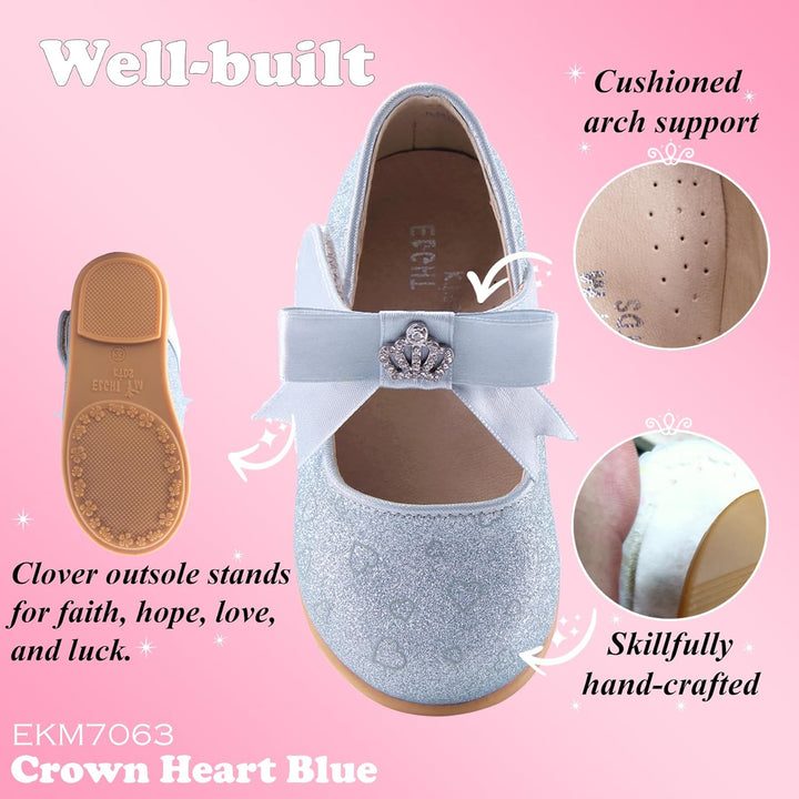 EIGHT KM EKM7063 Kleinkind Mädchen Kleid Schuhe Mary Jane Wohnungen Prinzessin Hochzeit Schuhe Balle