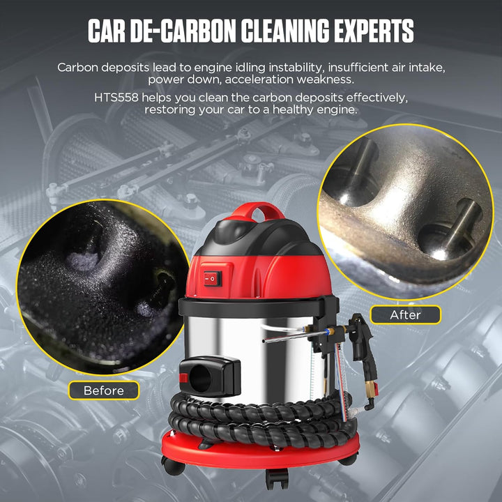 Walnuss Blaster,HTS558 Walnuss Sand DE-Carbon Reiniger,Automobil Walnuss Blaster Reiniger,1200W Moto