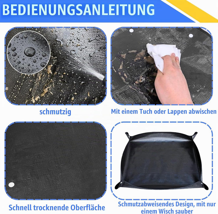 2 Stück wasserdichte Haustier-Laufgittermatte: 120 x 100cm wasserdichte Meerschweinchen Fussmatten,