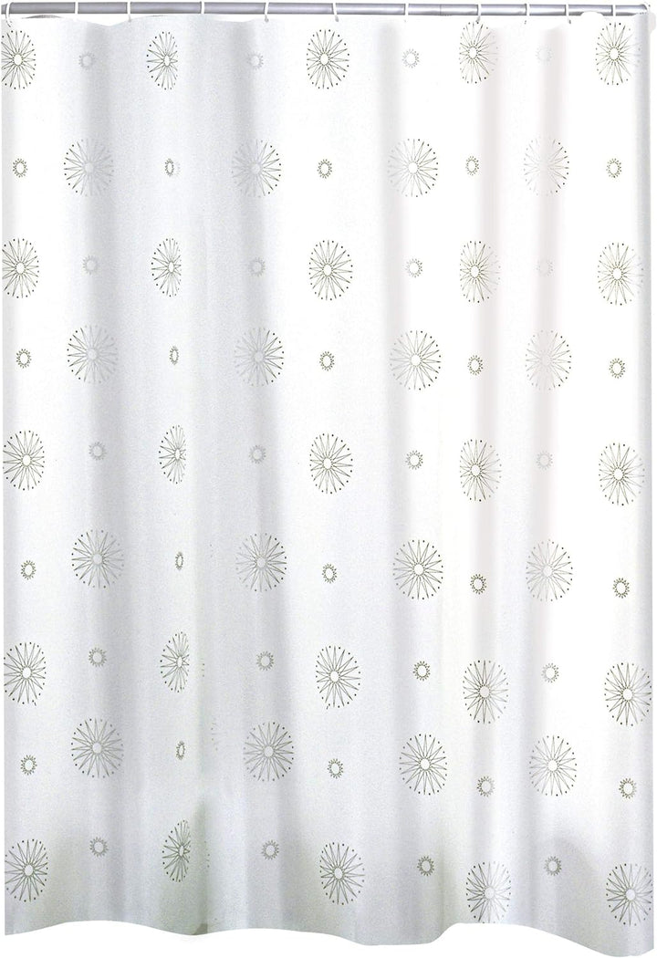 RIDDER Duschvorhang Textil Cosmos inkl. Ringe grau 240x180 cm 240x180 cm Grau, 240x180 cm Grau