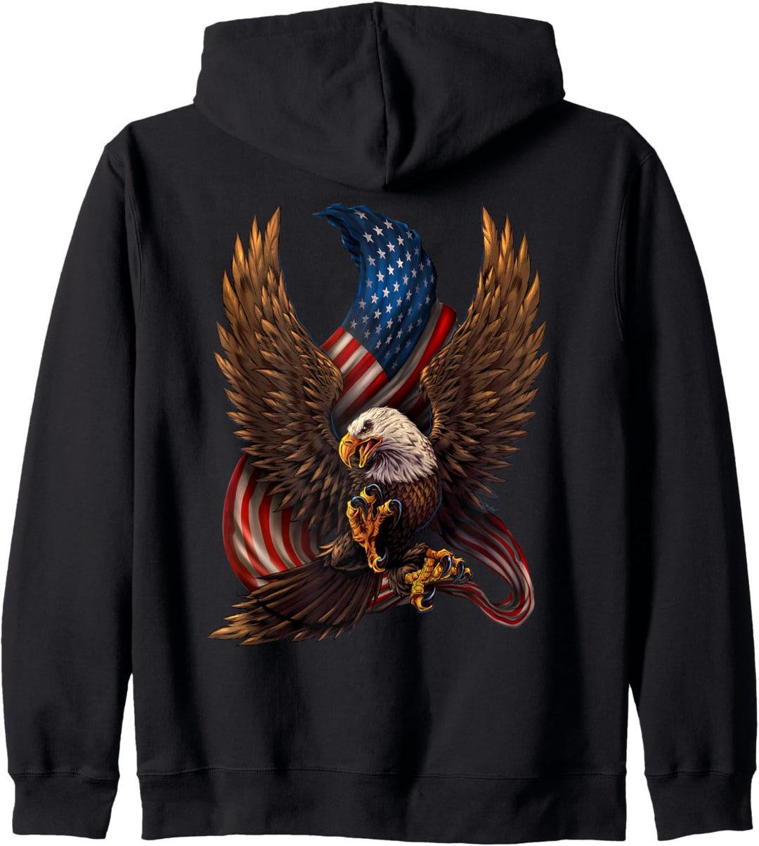 Patriotisches amerikanisches Design mit Adler und Flagge Kapuzenjacke