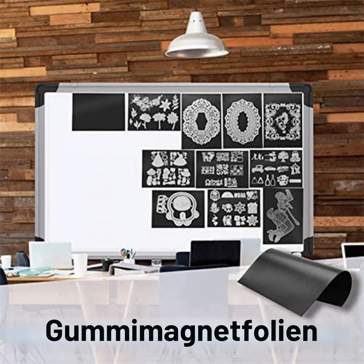 10 Stück A4 Gummi-Magnetfolien 22,9 x 29,2 cm, 10 Stück, transparente Stempel-Aufbewahrungstaschen,