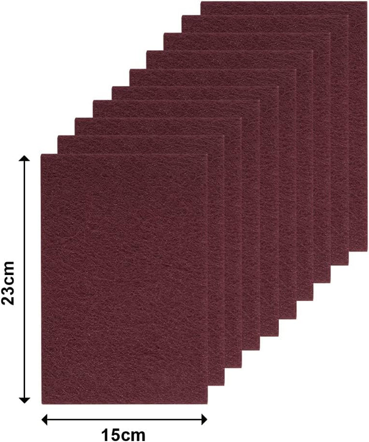 Faithfull Pad Maroon Very Fine 230 x 150mm (10), Maroon Very Fine
