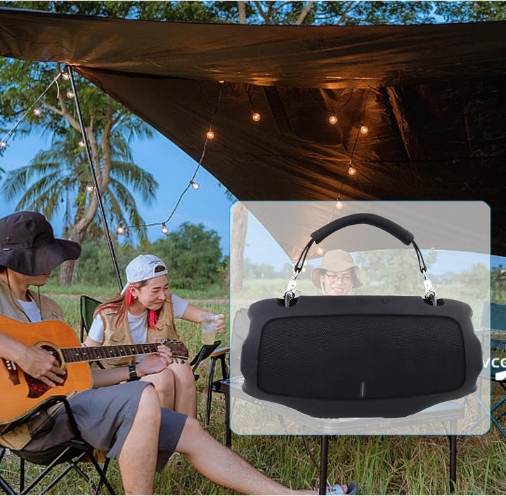 co2CREA Tragetasche Case Silikonhülle kompatibel mit JBL Xtreme 4 Tragbarer Bluetooth Lautsprecher,T