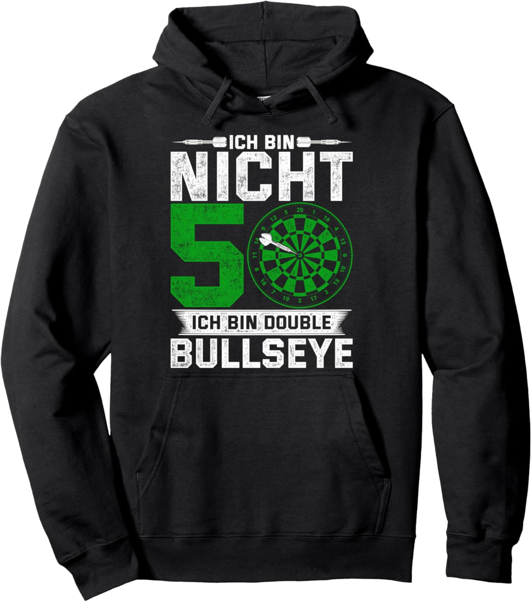 Vintage 50. Geburtstag Geschenk Dart Spruch Double Bullseye Pullover Hoodie