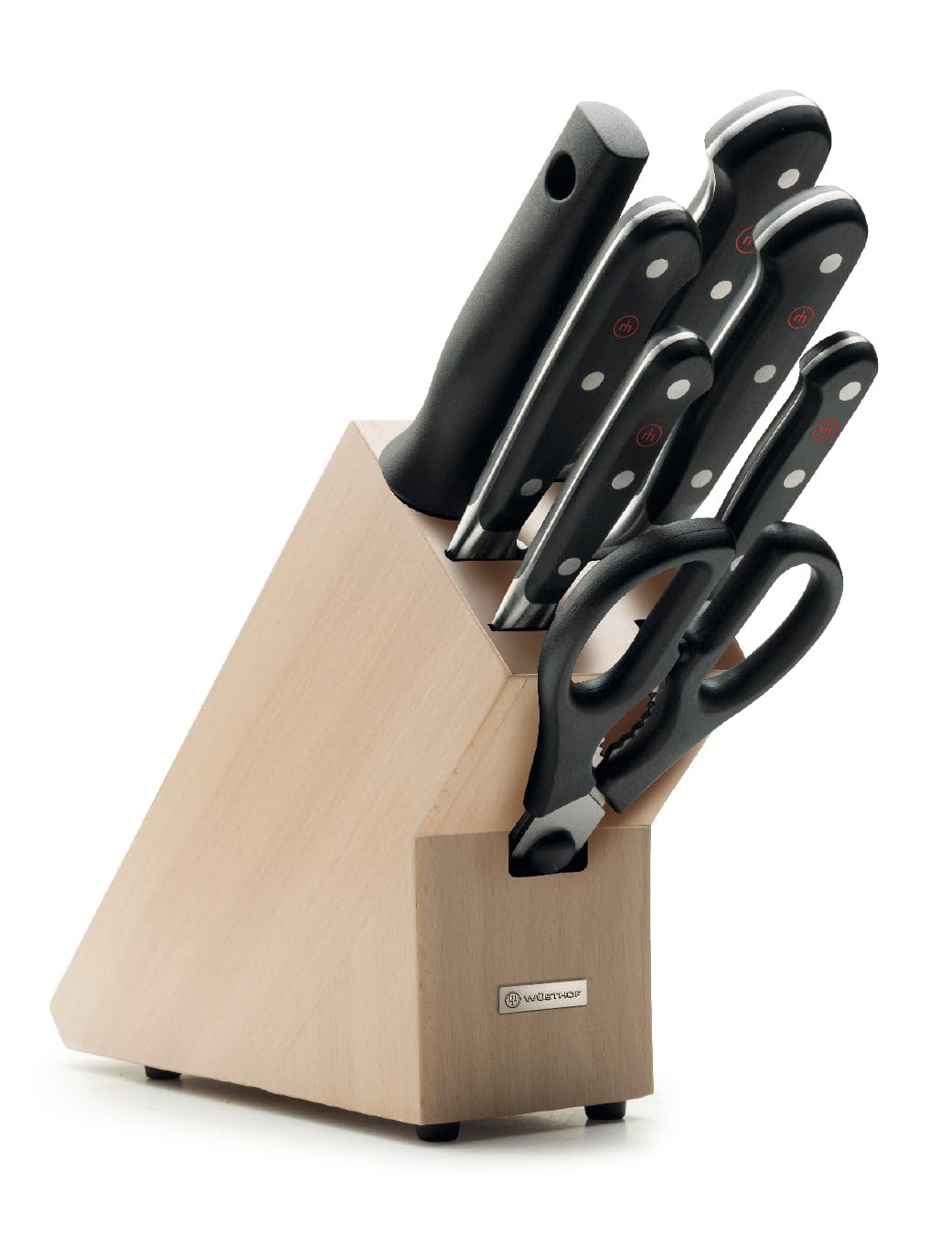 WÜSTHOF Classic Messerblock mit 7 Artikeln 7-teilig Helle Buche, 7-teilig Helle Buche