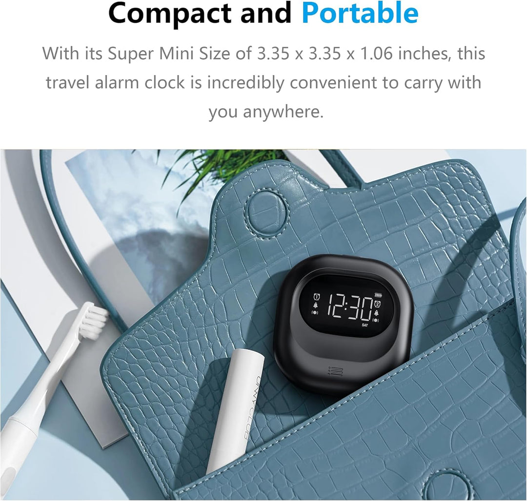 Vibrationswecker für Schwerschläfer, Wiederaufladbarer Lauter Wecker mit Tastensperre-Funktion, Woch