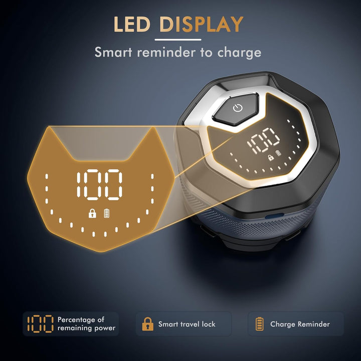 Glatzen Rasierer Herren Elektrisch, Kibiy Kopfrasierer mit Magnetischen 6 Scherköpfen, IPX7 Wasserdi