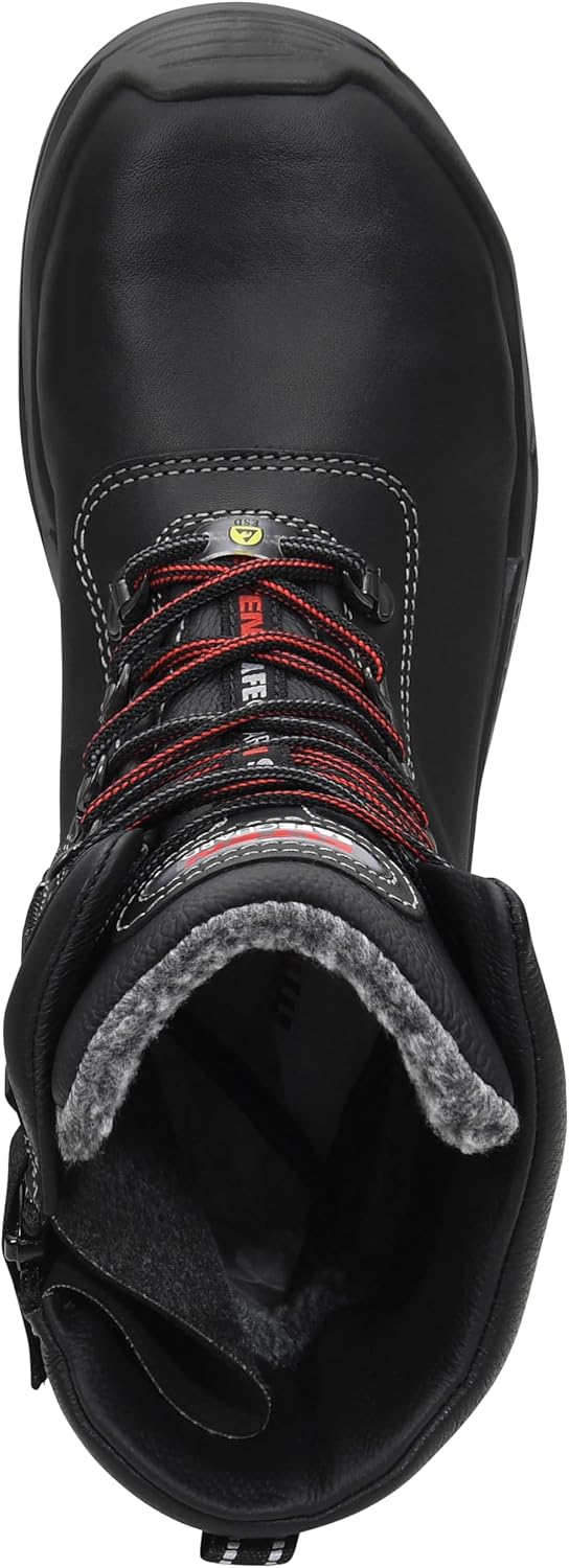 ELTEN Sicherheitsschuhe JOSCHI ESD S3 CI, Damen und Herren, Winterstiefel, warm, Schwarz, Aluminiumk