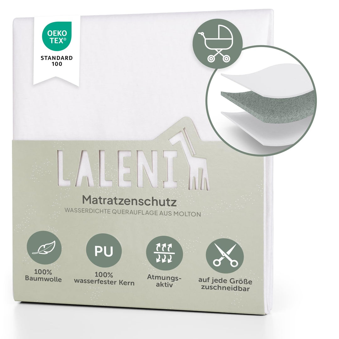 Laleni Inkontinenzunterlage wasserdicht & atmungsaktiv 50x70 cm für Babys | Molton Matratzenauflage