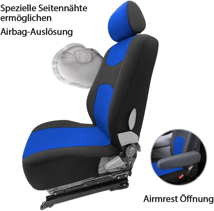 TOYOUN Van-Sitzbezüge, zweifarbig, universell, passend für die meisten Lieferwagen, LKWs, Vordersitz