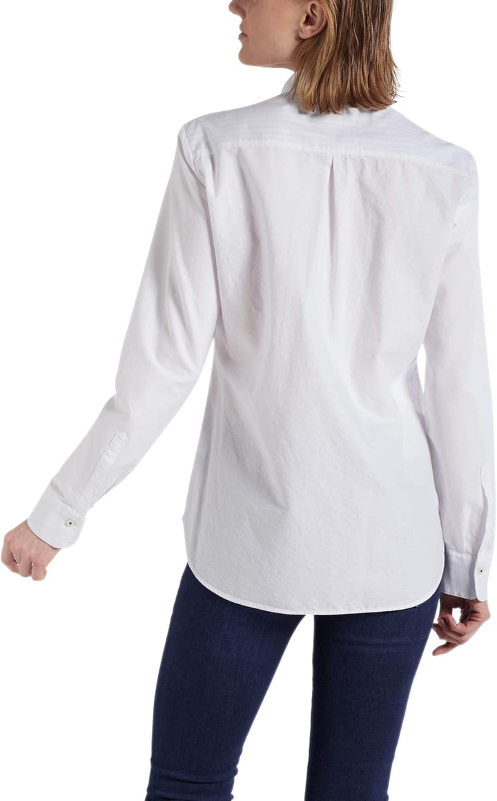 eterna Modern Fit Langarm Bluse Hemdkragen Patch weiss 34 Weiss, 34 Weiss