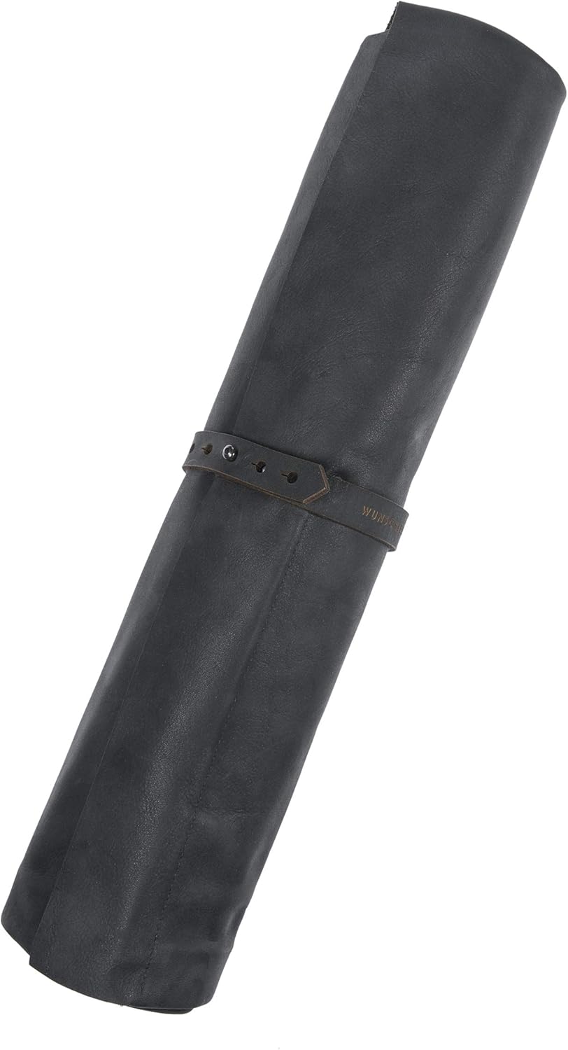 Rolltasche Kochmesser, Messerrolle, Messertasche, aus gewachstem Öko Rindleder, hergestellt in Deuts