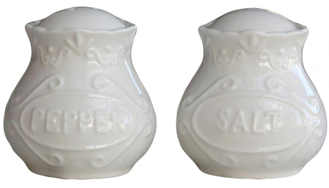 Salz- und Pfeffersteuer PROVENCE cremeweiss im Landhausstil 2tlg.