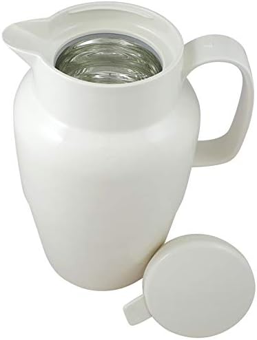 Helios Mondo Push Kunststoff-Isolierkanne, weiss, 2 Liter Weiss 2,0 Liter, Weiss 2,0 Liter