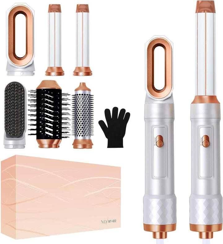 Air styler 6 in 1 Haarstyler Hair styler Föhnbürste Warmluftbürste Haartrockner Lockenstab, Glättbür