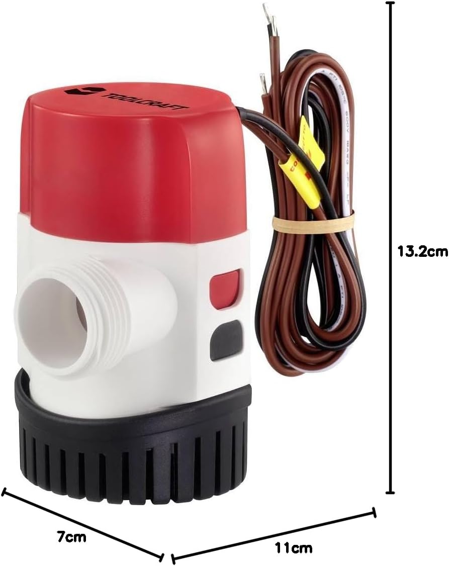 TOOLCRAFT TO-7159164 Niedervolt-Tauchpumpe 3028 l/h 12 V/DC