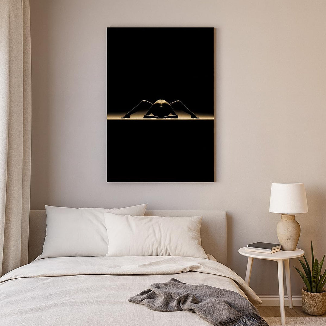 Bilder auf Leinwand Nackter Körper Modell künstlerische Pose Leinwandbild mit Rahmen 45x80cm Wandbil