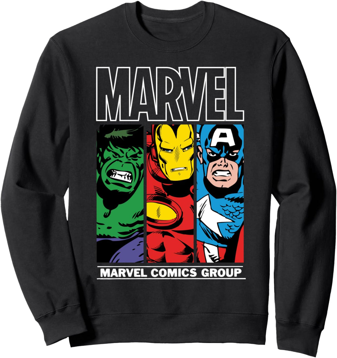 Marvel Heroes Hulk, Iron Man, Captain America Sweatshirt