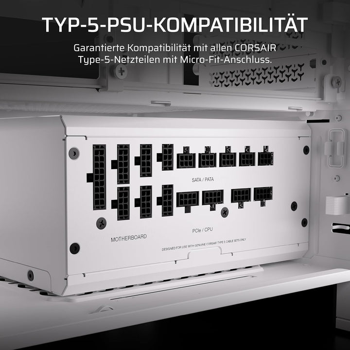 Corsair Elite Premium Typ 5 Einzeln Ummantelte 2x 8-Pin zu PCIe 12V-2x6 600W PSU-Kabel – Dreilagiges