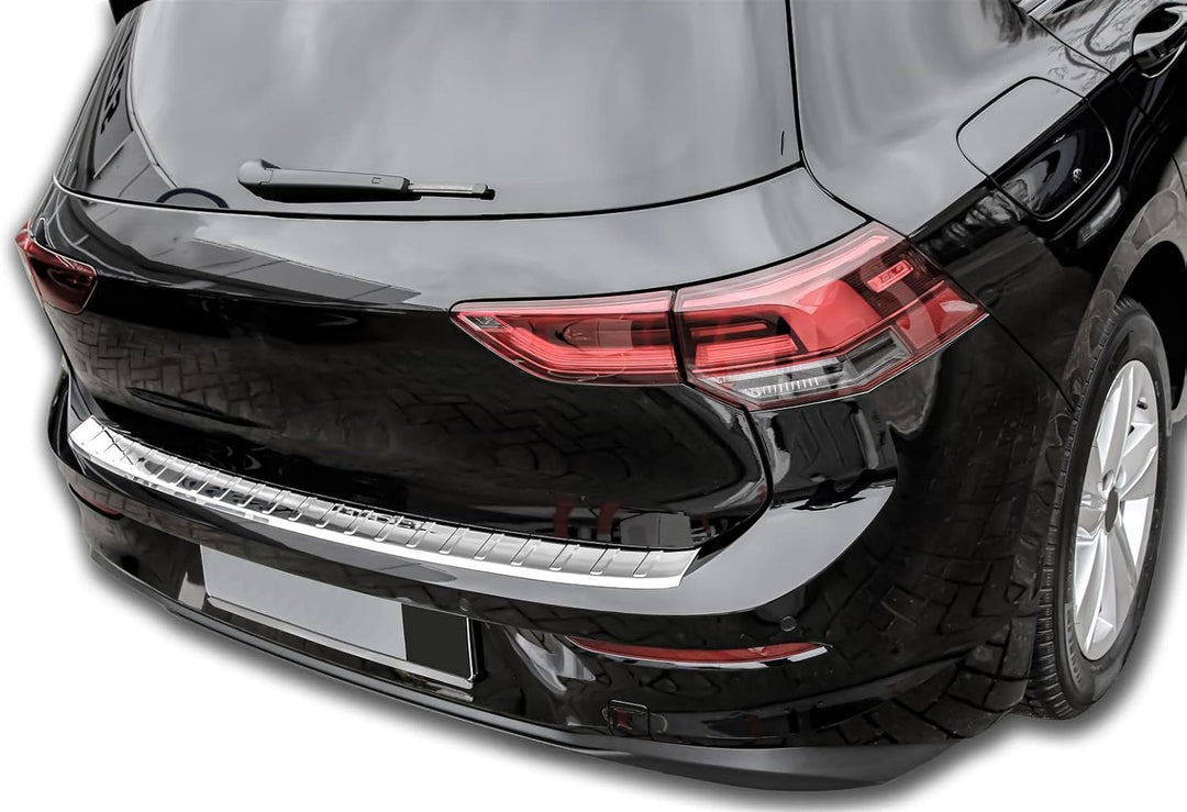 Ladekantenschutz Edelstahl CHROM kompatibel für VW GOLF 8 SCHRÄGHECK | ab 2020 | mit Abkantung | pre