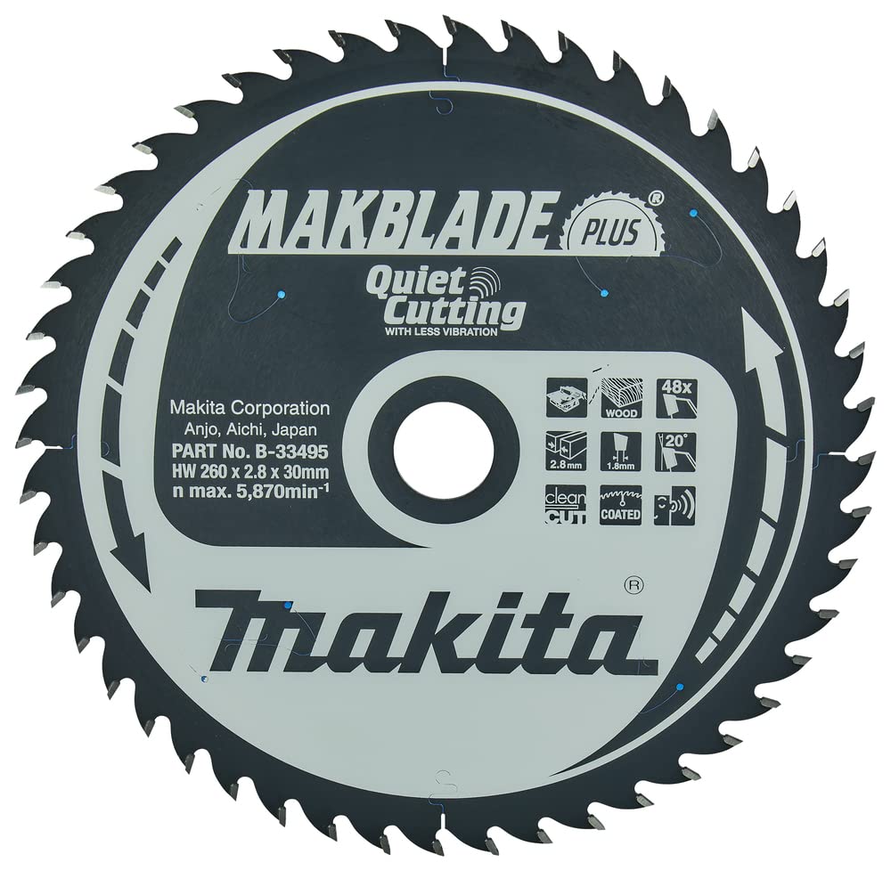 Makita Makblade+ Saegeblatt, 260 x 30 mm, 48Z, B-33495, 28 x 420 mm