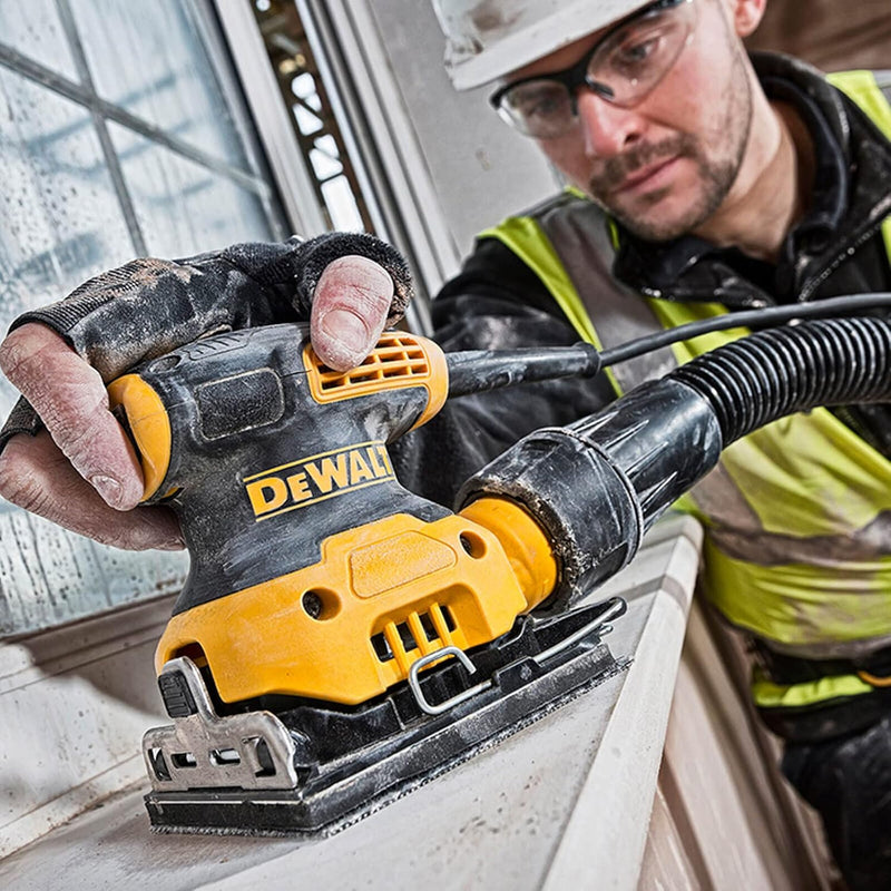 DEWALT DWE6411-GB Exzenterschleifer, 240 V, 1/4 Blatt, Gelb/Schwarz Gelb/Schwarz 230V Einzeln, Gelb/