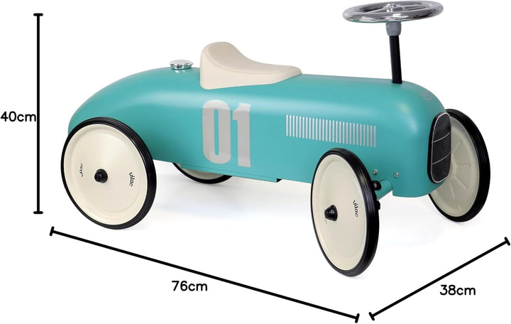 VILAC - Rutschauto Vintage Aqua – Träger und Bacules – löst die Motorik Ihres Kindes – Lernspiele fü