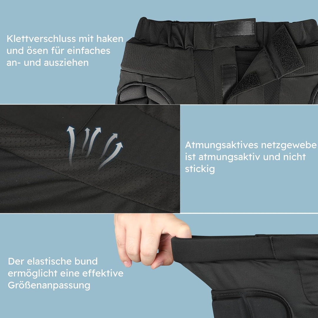 Cienfy 3D Hüftpolster Eva Protektorenhose Gepolsterter Shorts Crash-Pad Impakthose für Skiing, Eisla