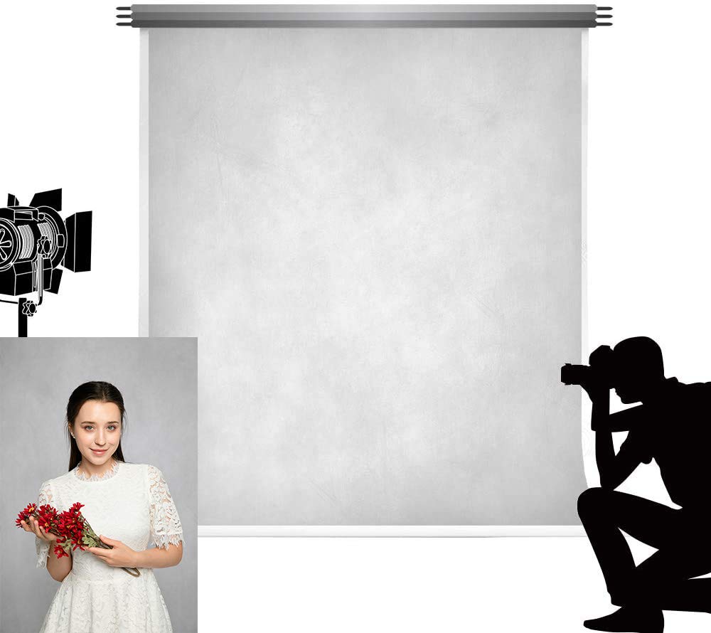 Kate Hintergrund 1,5x2,2m Silbergrau Hintergrund Weissgrau Fotografie Hintergrund Porträt Fotografie