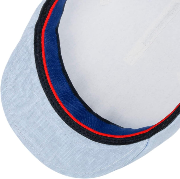 LIERYS Elegantes Design: Die melierte dunkelblaue Flatcap besticht durch ihre frische Ausstrahlung u