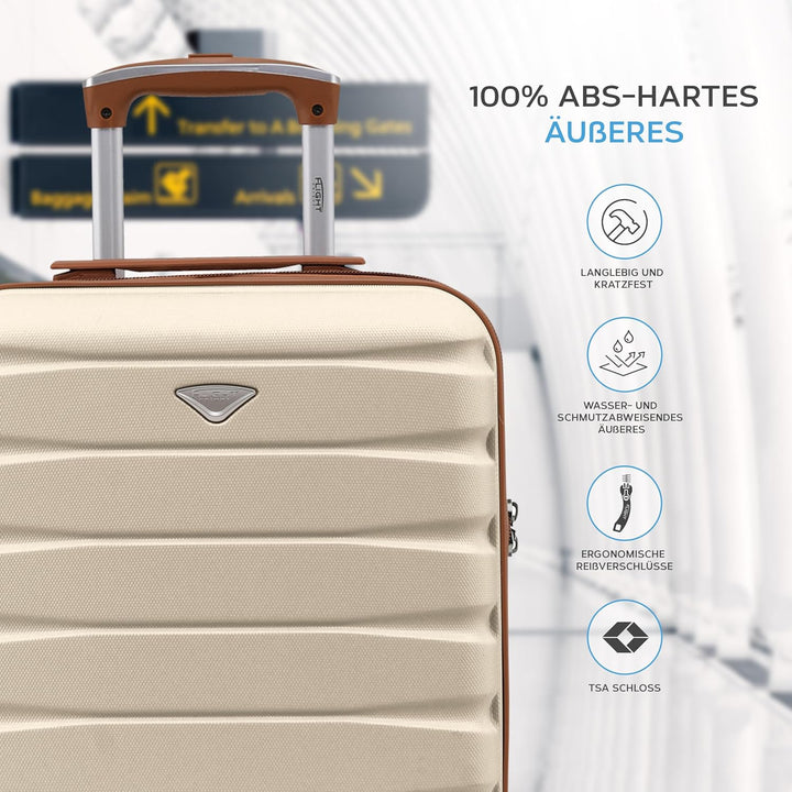 Flight Knight Leichtes, Starres Abs-handgepack Mit 4 Radern, Zugelassen Fur Uber 100 Fluggesellschaf