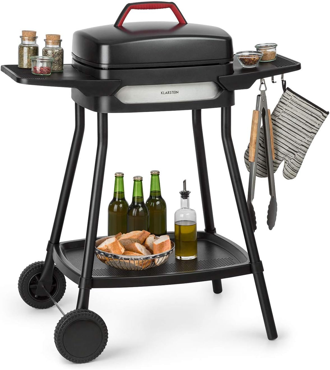 Klarstein Gatsby Elektrogrill Standgrill Tischgrill, Leistung: 2000 W, EasyGrill Concept, Grillfläch