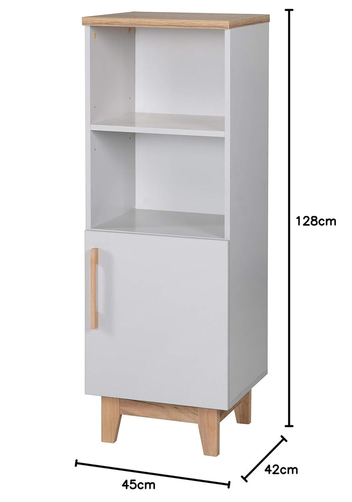 roba Standregal 'Caro', lichtgrau, aus Holz für Babyzimmer und Kinderzimmer mit Soft Close-Technik,