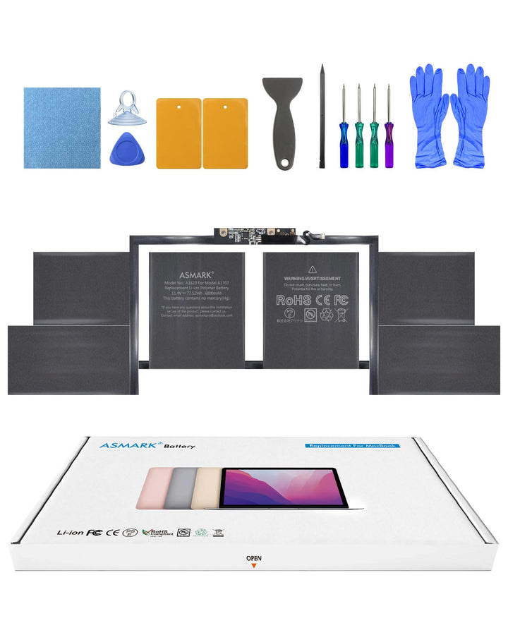 ASMARK MacBook Pro A1707 Akku für 15-Zoll 2016-2017 Batterie A1820 Laptop Battery