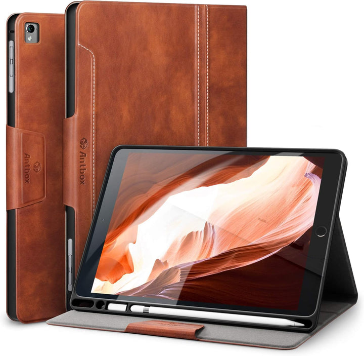 Antbox iPad 9.7 Zoll 2018/2017 Hülle mit Apple Pencil Halter Auto Schlaf/Wach Funktion PU Ledertasch