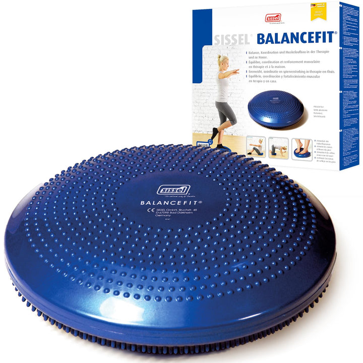 SISSEL Balancefit, Luftgefülltes Sitzkissen mit Noppen, Ø 32 cm blau, blau