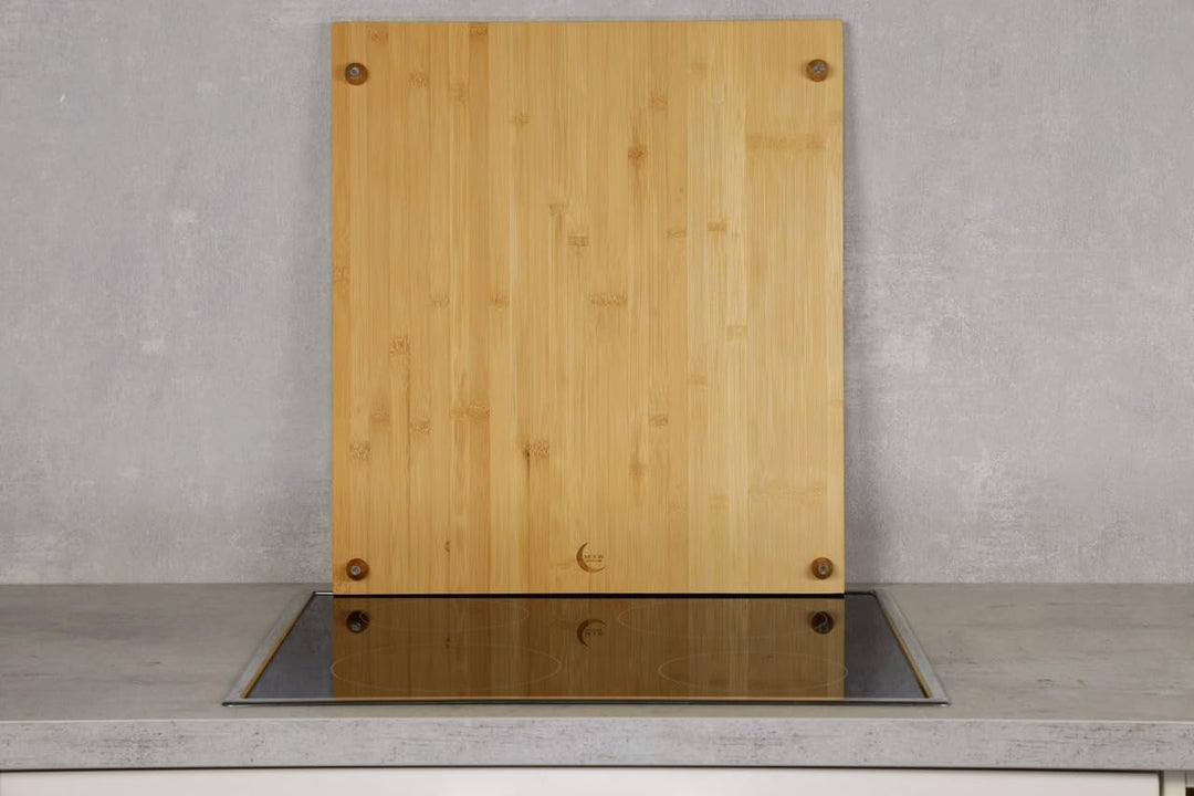 MOON HOME Schneide- und Abdeckplatte - Eclipse, aus nachhaltigem FSC Bambus/Holz, antibakteriell, gr