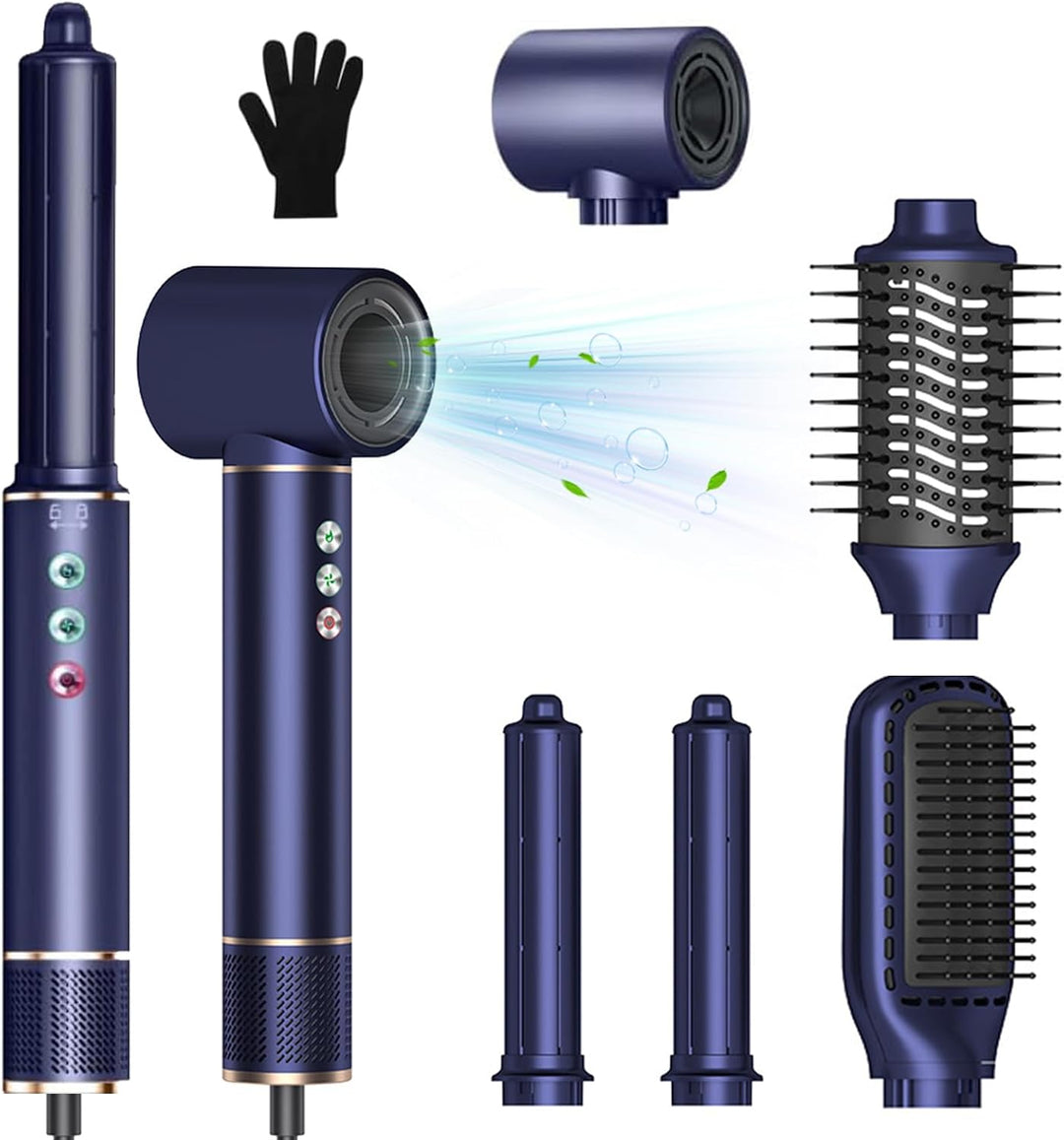 Air Styler, 110,000 RPM High-Speed Ionen Haartrockner mit Föhn, Warmluftbürste Haarstyler, 20m/s Luf