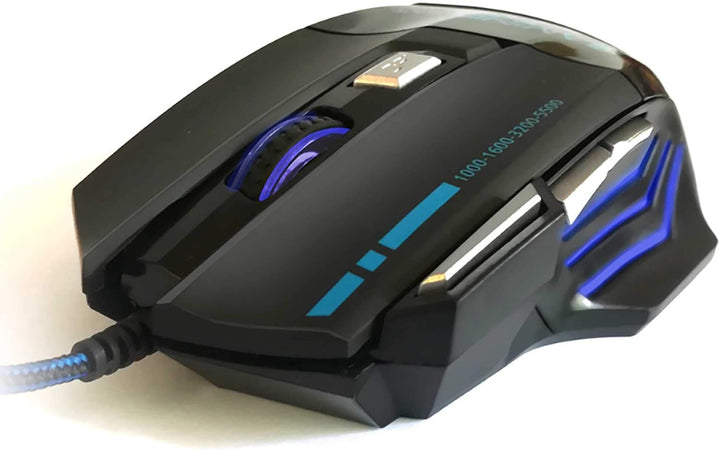 ELLENNE GM02 Professionelle Gaming-Maus, 6800 dpi, 7 Tasten, USB, LED, RGB
