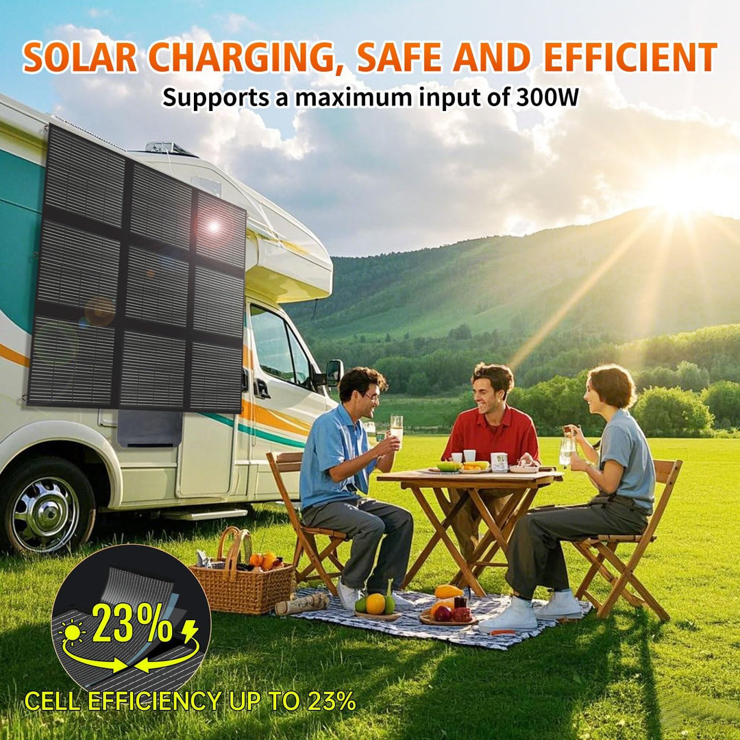 Faltbares Solarpanel 300W Solar-Ladegerät IP67 Wasserdicht und Staubdicht Hohe Ausgangskonversionsef