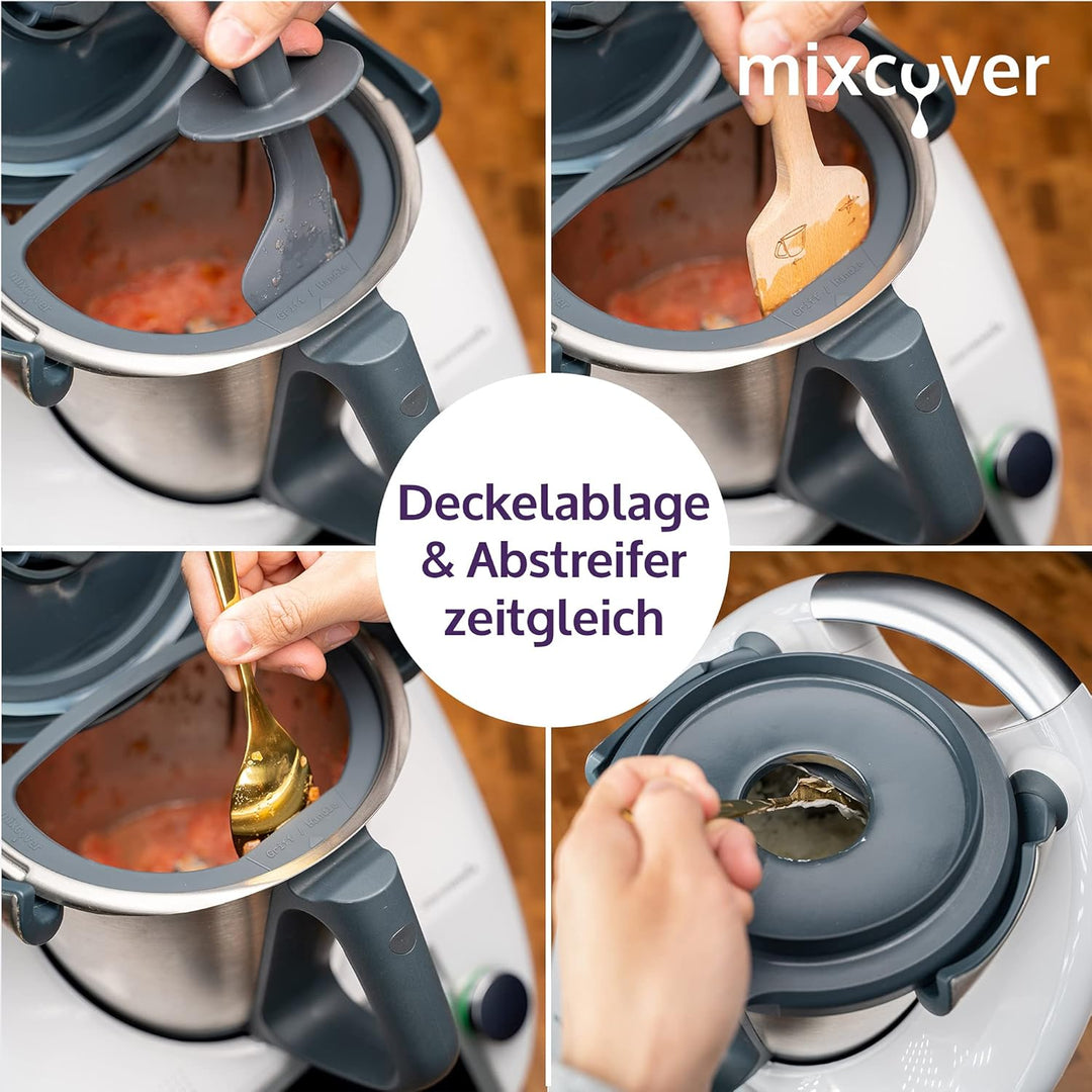 Deckelhalter und Abstreifhilfe kompatibel mit Vorwerk Thermomix TM6 TM5 TM31 Halter Thermomix Zubehö