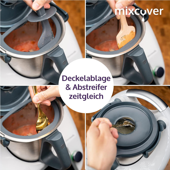 Deckelhalter und Abstreifhilfe kompatibel mit Vorwerk Thermomix TM6 TM5 TM31 Halter Thermomix Zubehö