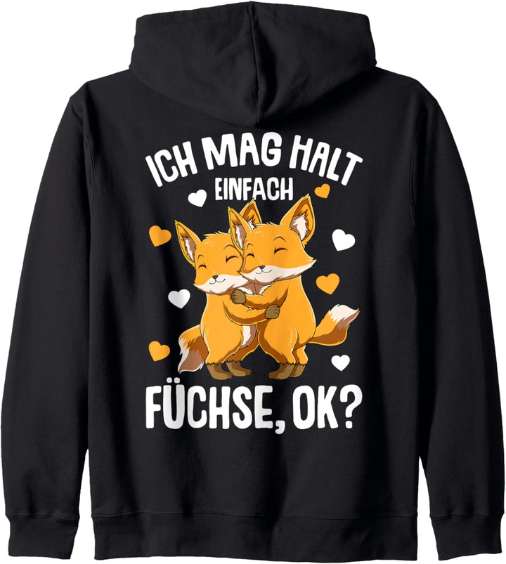 Fuchs Ich mag halt Füchse Kinder Mädchen Damen Kapuzenjacke
