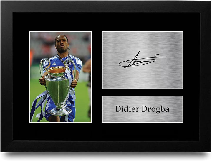 HWC Trading Didier Drogba Geschenk Signed Printed Autogramm Geschenke drucken Foto Memorabilia Bilda
