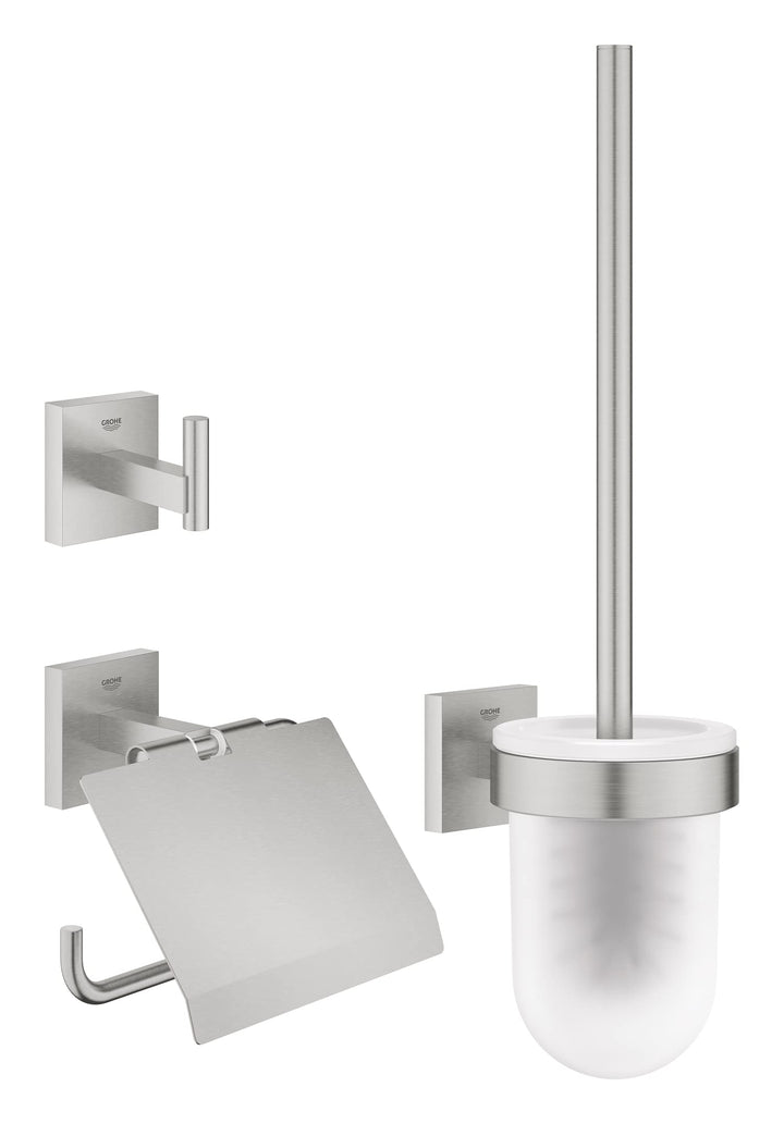 GROHE 41123DC0 Start Cube Accessory Accessoire, Stahl ohne Kleber Supersteel, ohne Kleber Supersteel