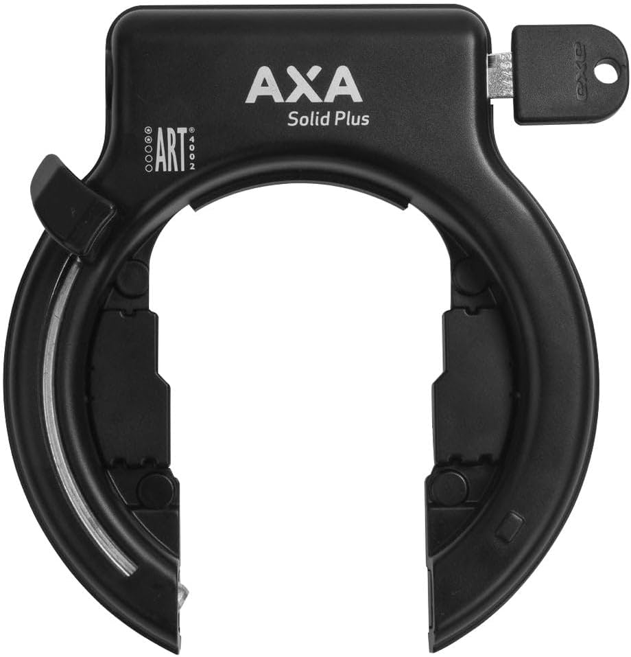 Axa Unisex – Erwachsene Solid Plus FahrradSchloss, schwarz, One-Size