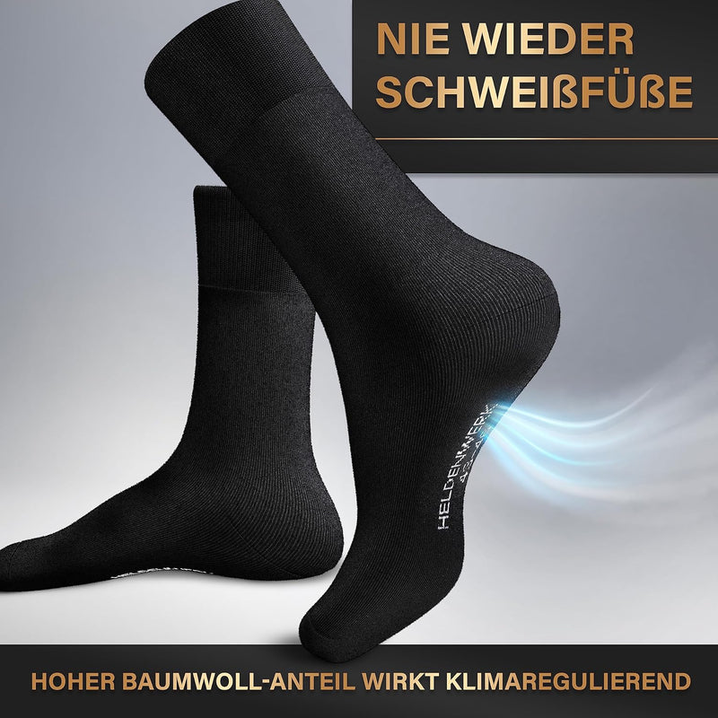 HELDENWERK 12er Pack Socken Herren I Herrensocken mit atmungsaktiver Baumwolle ohne drückende Naht I