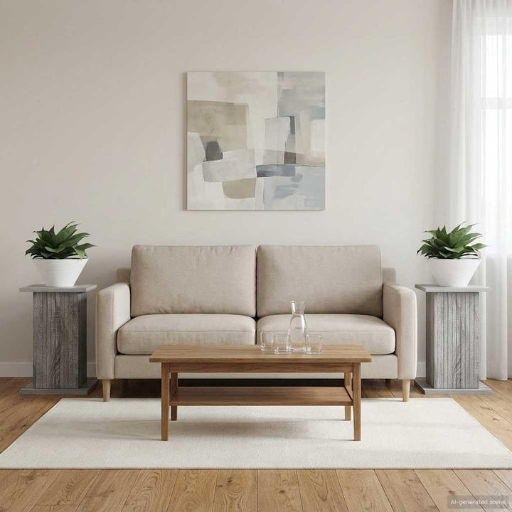 vidaXL Pflanzenständer 2 stk. Graues Sonoma 30,5 x 30 x 43 cm, Graues sonoma 30,5 x 30 x 43 cm