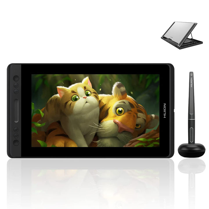 HUION Kamvas Pro 13 Grafiktablett mit Display, 13,3 Zoll HD Pen Batterieloser Stift PW507, Verstellb